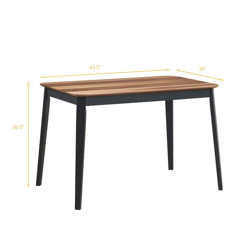 Gymax Mid Century Modern Rectangular Dining Room Table w/ Solid Wooden - See Details