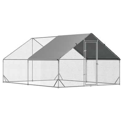 Outdoor Chicken Run for Chickens, Bunnies, Ducks and Small Animals - 9.8' L x 13.1' W x 6.6' H