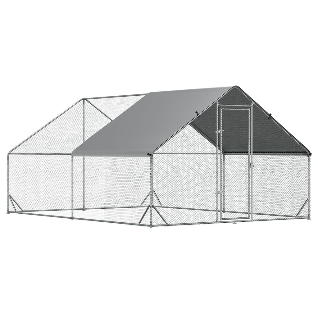 Outdoor Chicken Run for Chickens, Bunnies, Ducks and Small Animals - 9.8' L x 13.1' W x 6.6' H