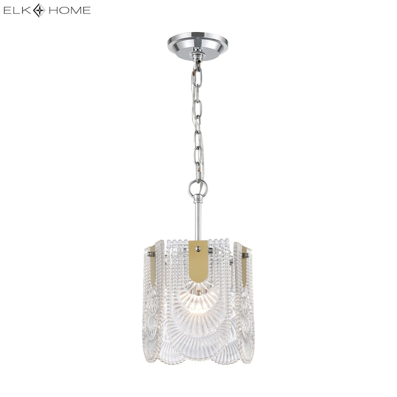 Elk Home Darjeeling Clear 8.5 Inch Wide 1 Light Pendant