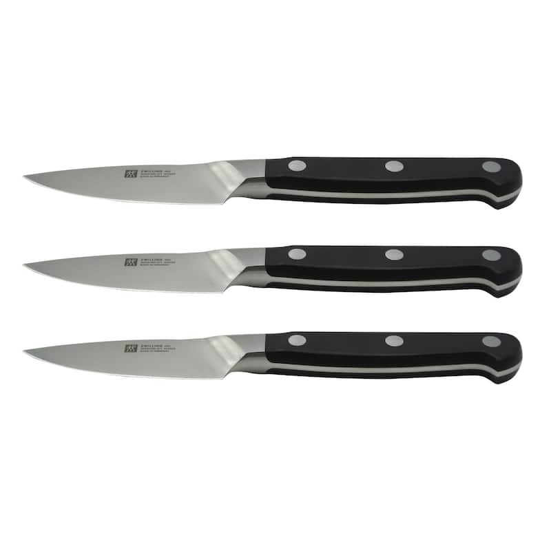 3x ZWILLING Pro 3" Paring Knife - Black