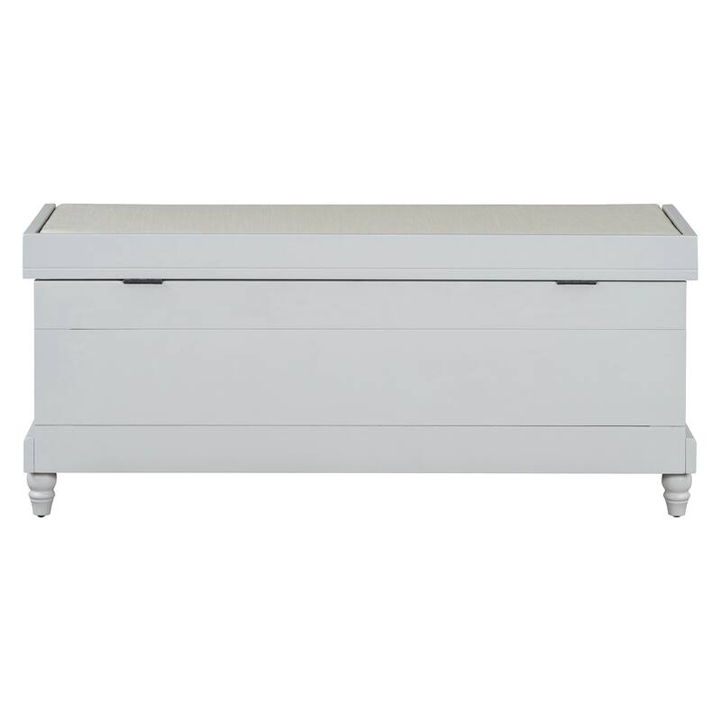 Fluted Entryway Bench with Storage