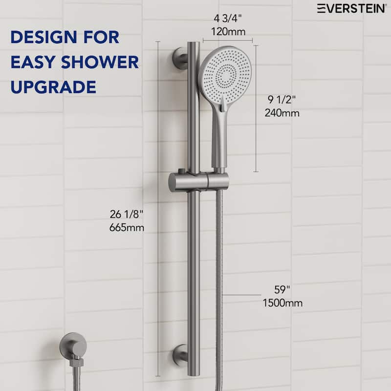 Adjustable Handheld Shower Slide Bar Set With Hose