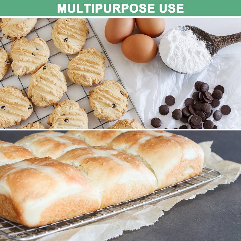 Cooling Rack, Stainless Steel Baking Rack Silver