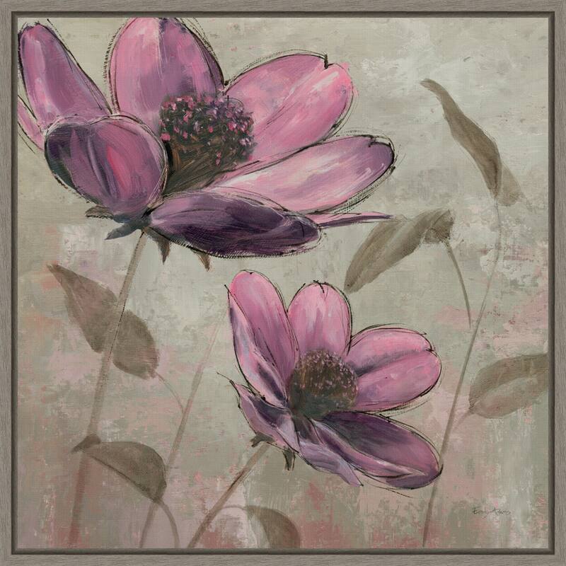 Plum Floral II by Emily Adams Framed Canvas Art