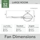 preview thumbnail 9 of 22, Hunter 52" Gallegos Outdoor Ceiling Fan and Wall Control, Damp-Rated