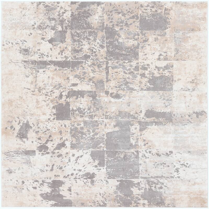Livabliss Lhamo Contemporary Block Area Rug