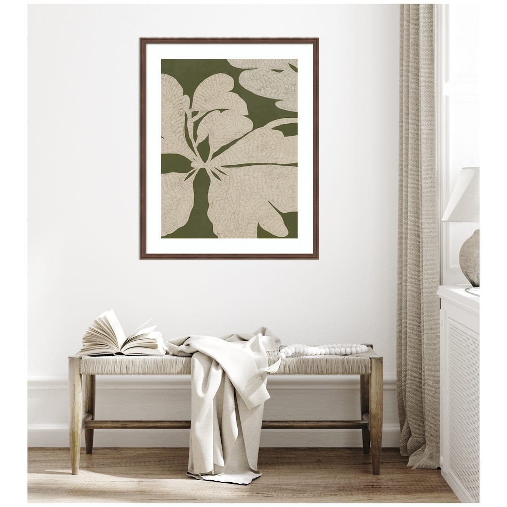 Kate and Laurel Leafy Whispers by Treechild Framed Wall Art Print