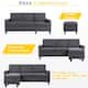 Futzca Modern L-shaped Convertible Sectional Sofa w/ Reversible Chaise