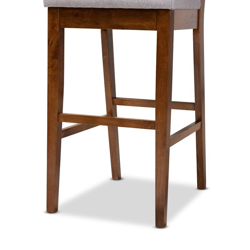 Gideon Modern and Contemporary 2-Piece Wood Bar Stool Set