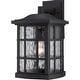 preview thumbnail 3 of 1, Stonington 1-Light Outdoor Wall Lantern in Mystic Black