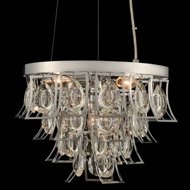 Allegri 031950-FR001 Carmella 14" Wide Pendant with Firenze Crystal - Chrome