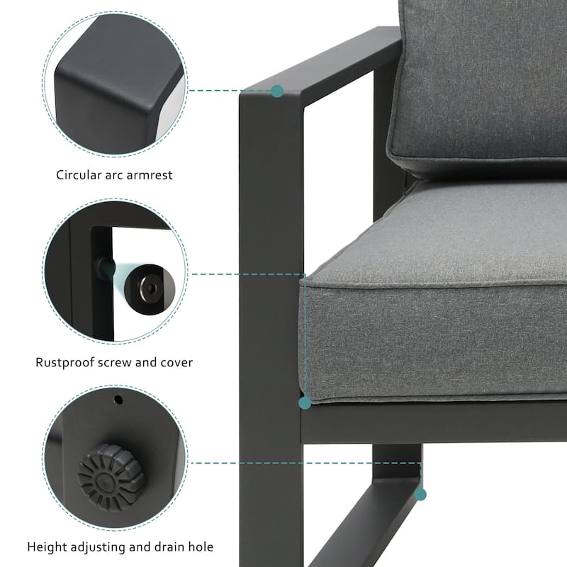 Royalcraft 7-Piece Aluminum Patio Conversation Set