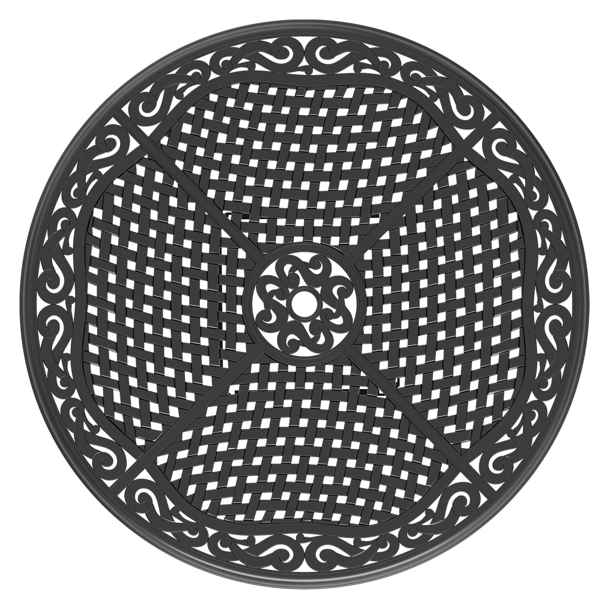 5-Piece Set Of Cast Aluminum Patio Furniture With Cushions