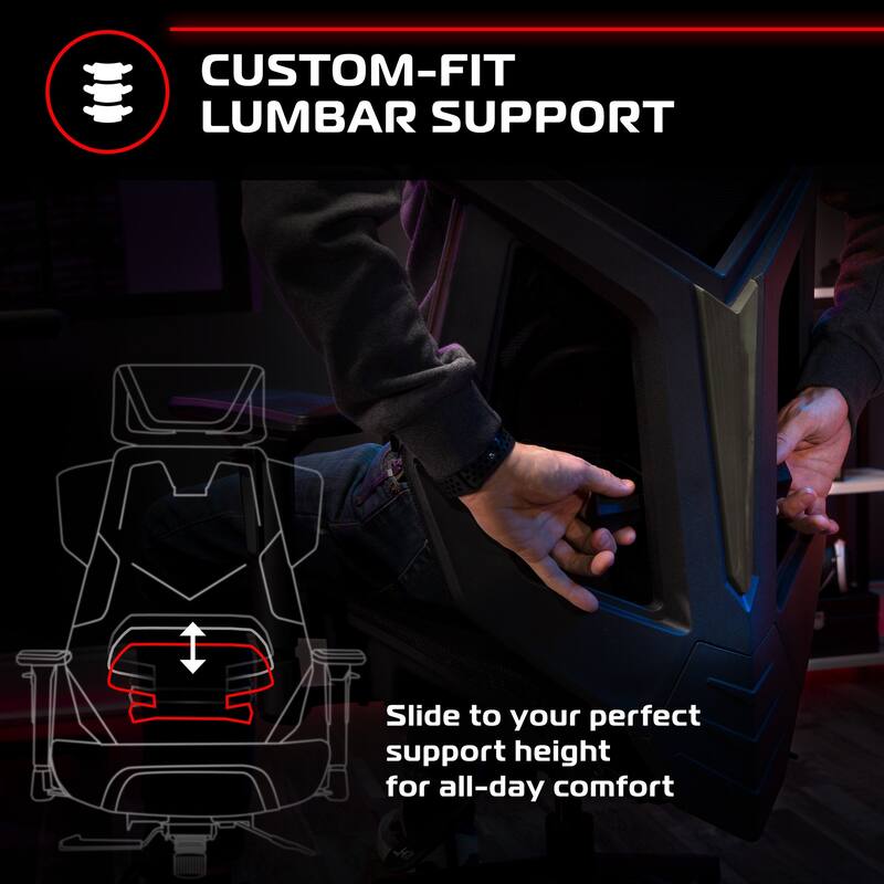 RESPAWN FLEXX Mesh Gaming Chair With Lumbar Support, Adjustable Headrest