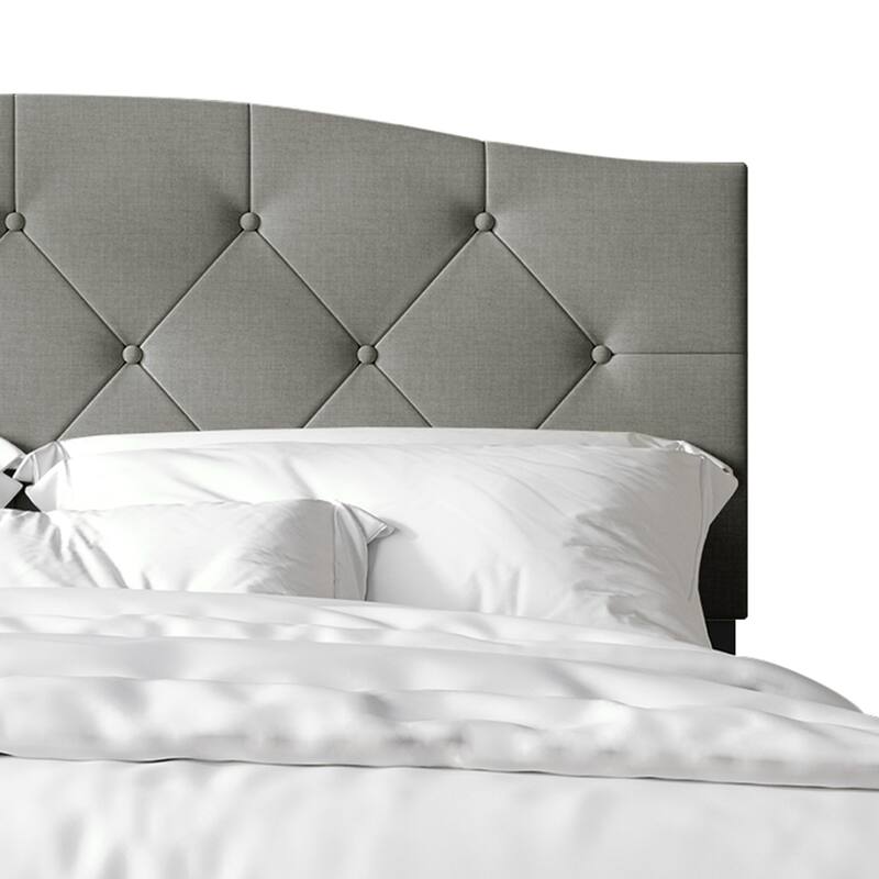 CraftPorch Classic Diamond Button Tufted Upholstered Platform Bed