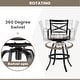 preview thumbnail 3 of 77, Outdoor Patio Bar Stools Aluminum Swivel Bar Chair with Sunbrella Cushion - 21.7 in W x 16.5 in D x 46 in H