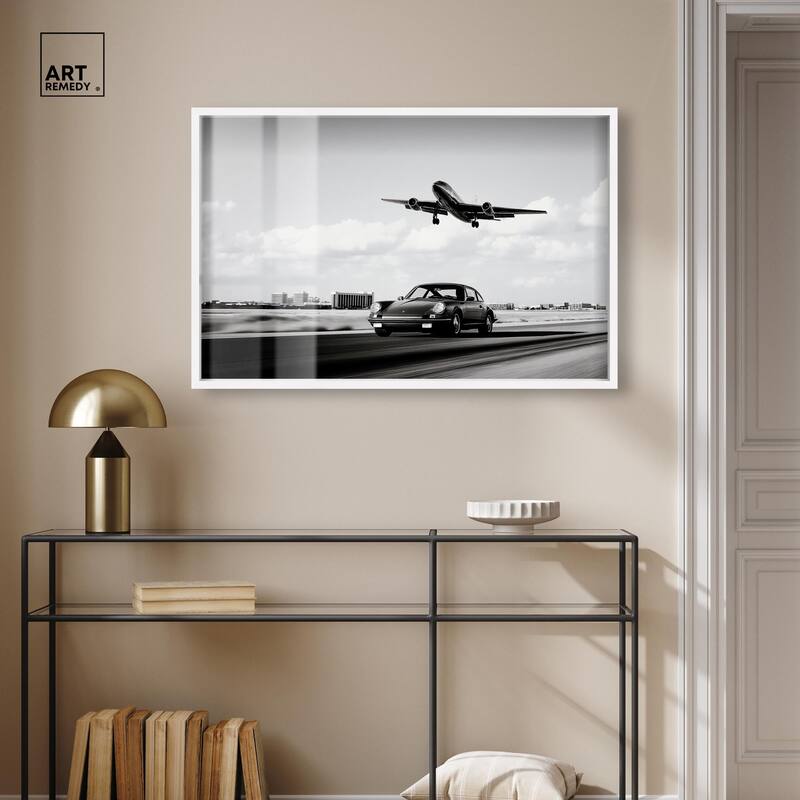 Sports Car Takeoff Shadowbox by Art Remedy