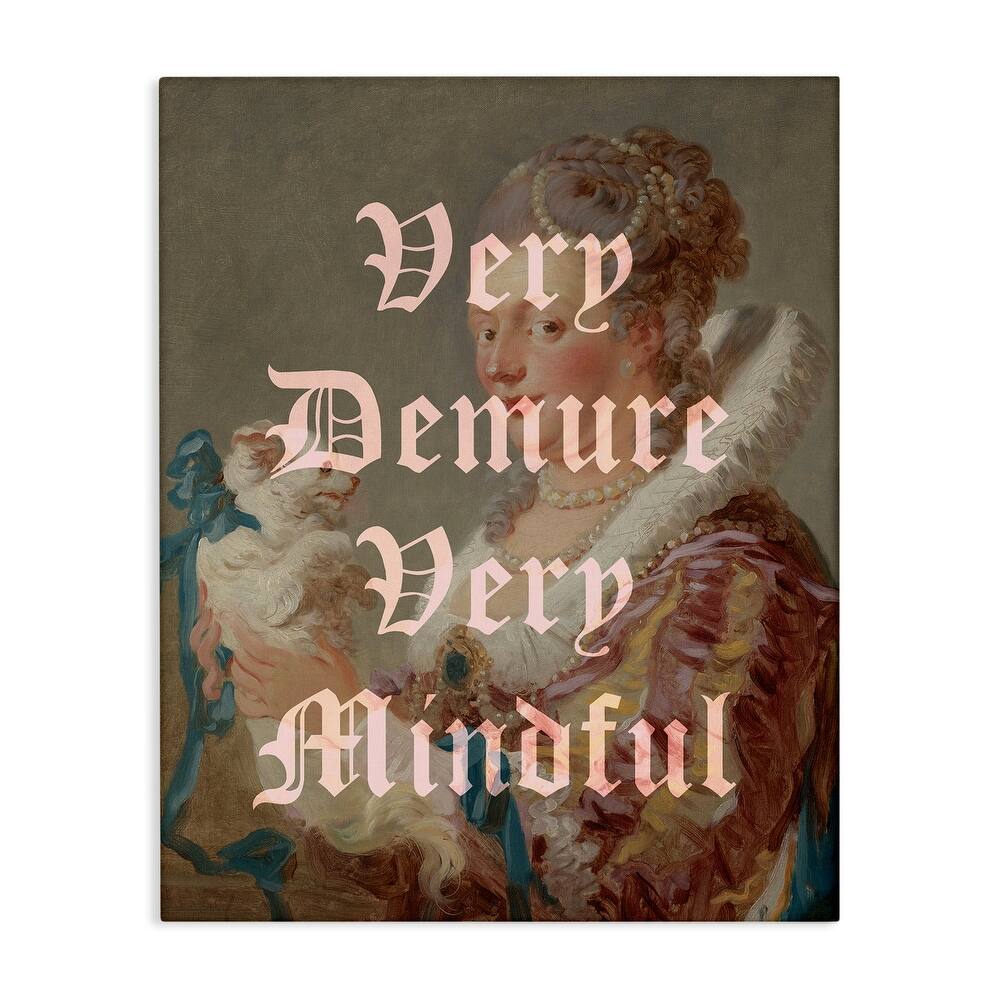 Stupell Demure & Mindful Classic Canvas Wall Art Design By Lil' Rue