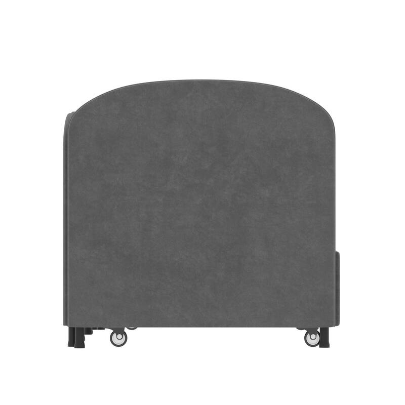 Flower-Shaped Velvet Daybed Frame with Under-Bed Storage - Twin Size Sofa Bed for Bedroom, Kids Room, Living Room, Gray