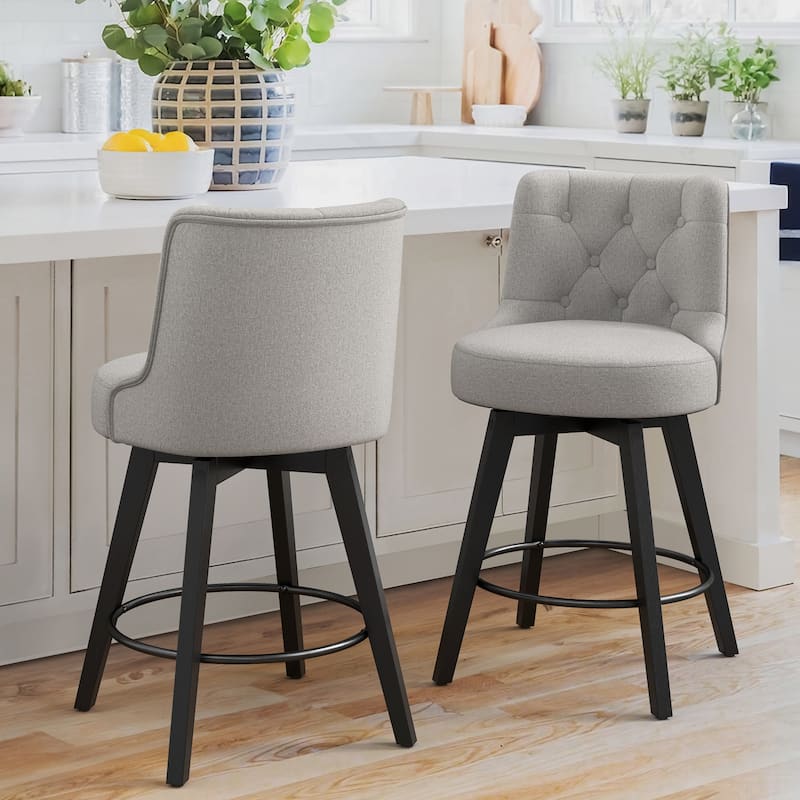 LUE BONA 26" Counter Height Bar Stools Swivel Bar stool for Kitchen Island - 26" H