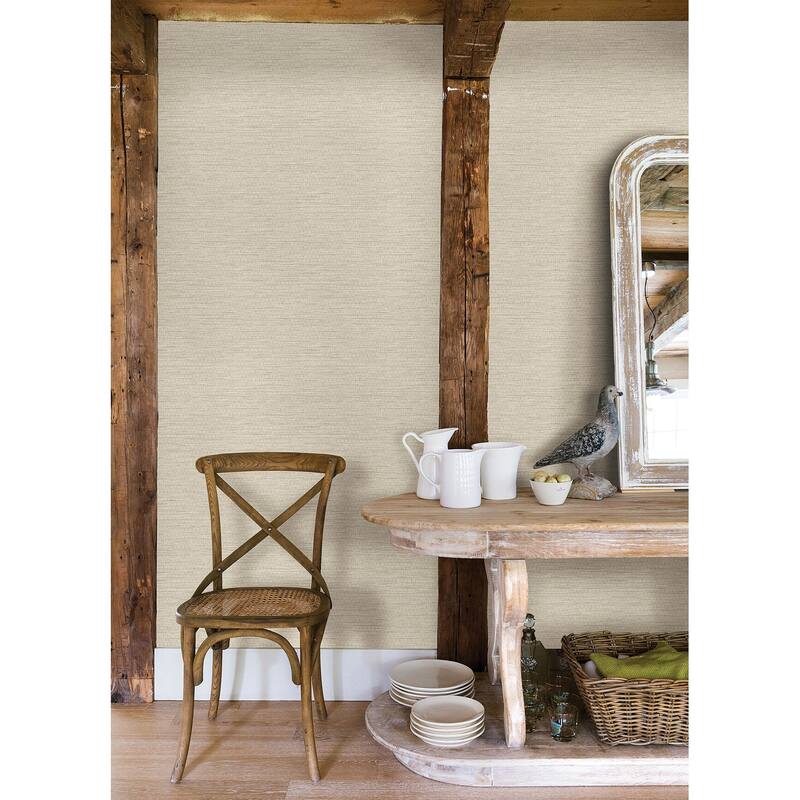 Plaited Grass Light Grey Wallpaper