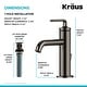 preview thumbnail 17 of 51, KRAUS Ramus Single Handle Bathroom Sink Faucet w/ Lift Rod Drain