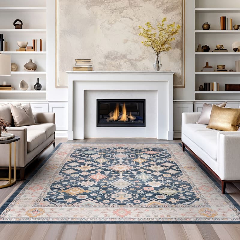 Crosswood Ellen Traditional Floral Indoor Polyester Area Rug