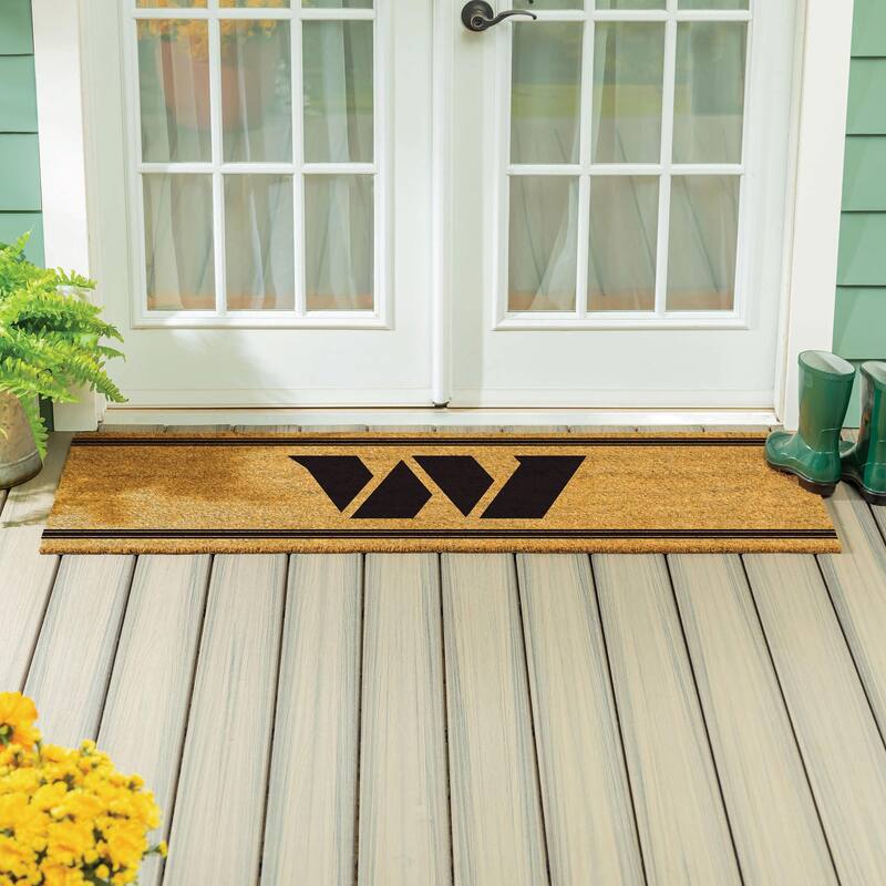 Washington Commanders Monochrome Indoor/Outdoor Coir Door Mat