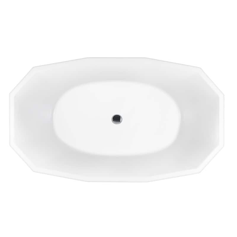 Kingston Brass VTSQ513024 Aqua Eden 51" Free Standing Acrylic Soaking