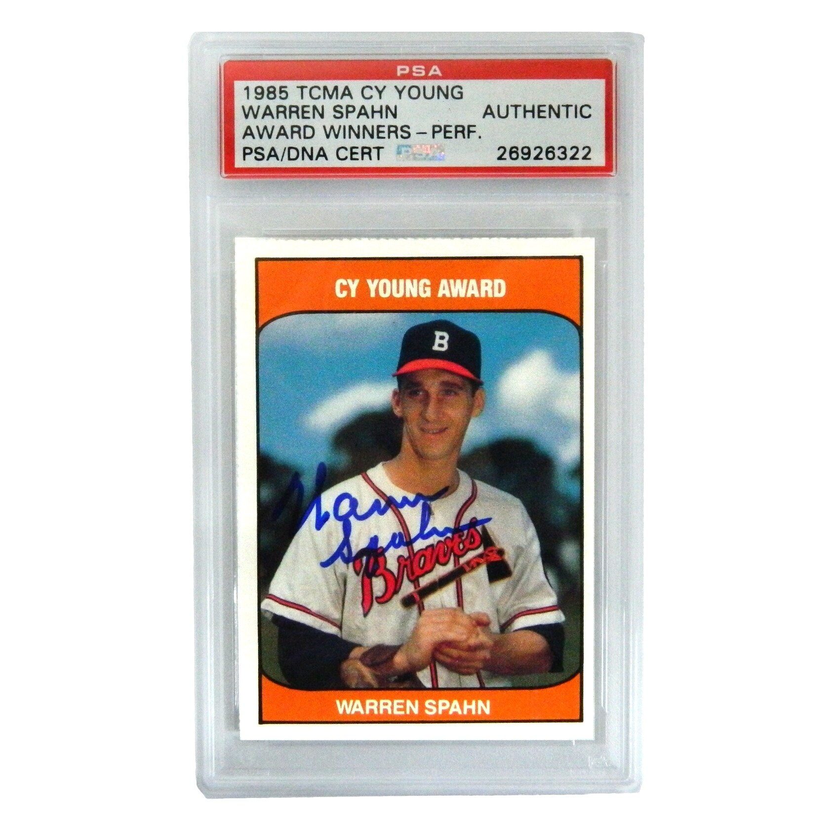 Shop Warren Spahn Braves 1985 Tcma Cy Young Trading Card Psa