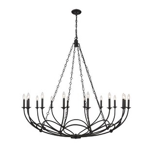 Arabella 16 Light Chandelier - Matte Black