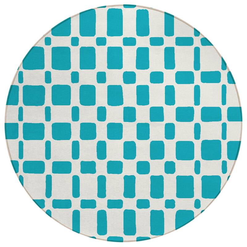 HomeRoots Geometric Transitional Rectangle Outdoor Rug