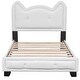 preview thumbnail 10 of 11, Twin Size Upholstered Platform Bed with Headboard