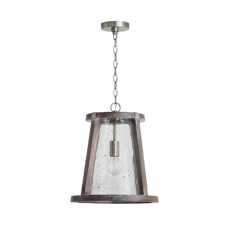 Connor 1-light Black Wash/ Matte Nickel Hanging Pendant - Black Wash/ Matte Nickel