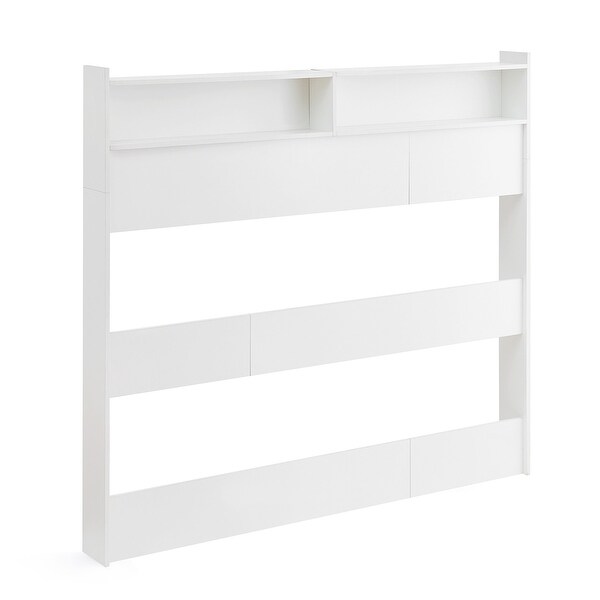 DormCo Yak About It® White Long Cube Bedside Shelf - On Sale - Bed