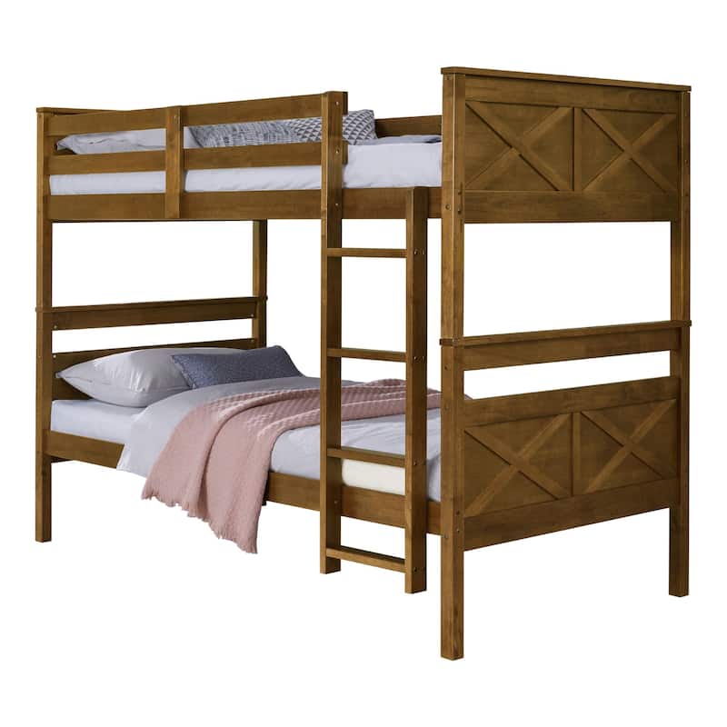 Clayfell Exeter Twin Over Twin Solid Wood Standard Bunk Bed
