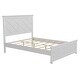 preview thumbnail 5 of 3, Coastal Farmhouse Solid Wood Queen Size Bed Frame, No Box Spring Needed, Antique White