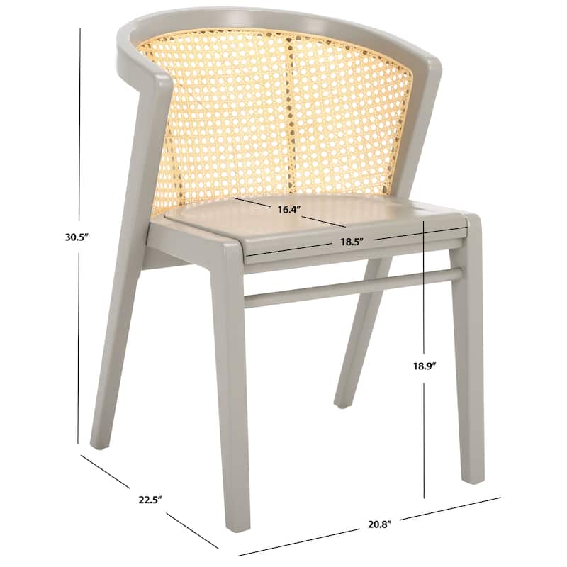 SAFAVIEH Home Edan 19-inch Dining Chair - 21Wx23Dx31H - Grey/Natural