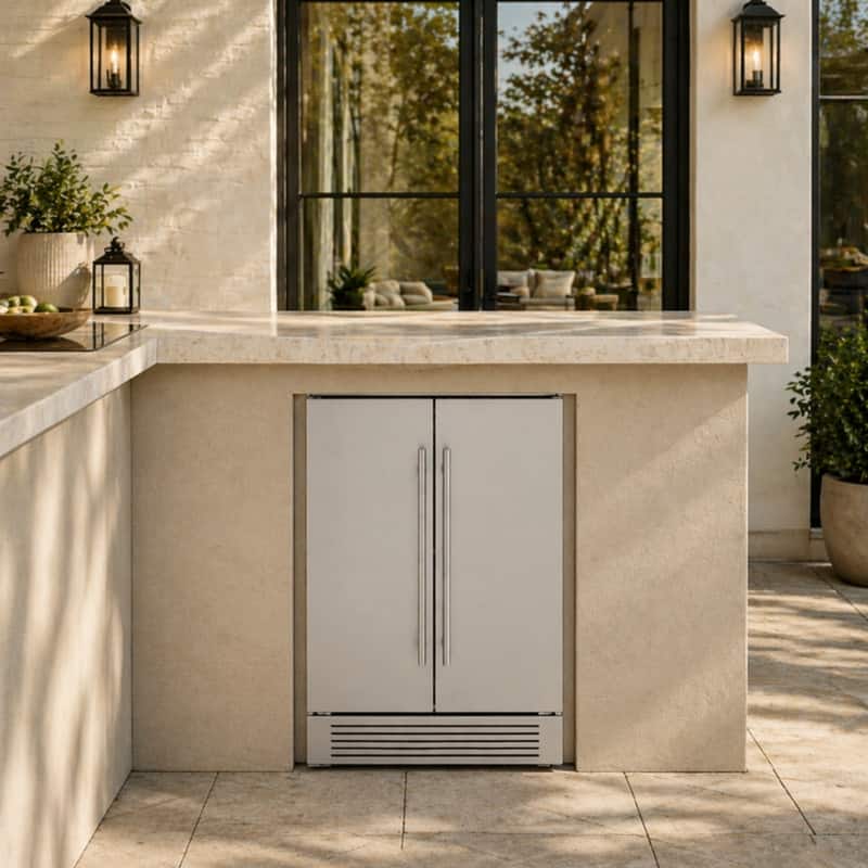 Yeego Outdoor/ Indoor 23.4" 60 Can Beverage Cooler, Built-in/ Freestanding Fridge