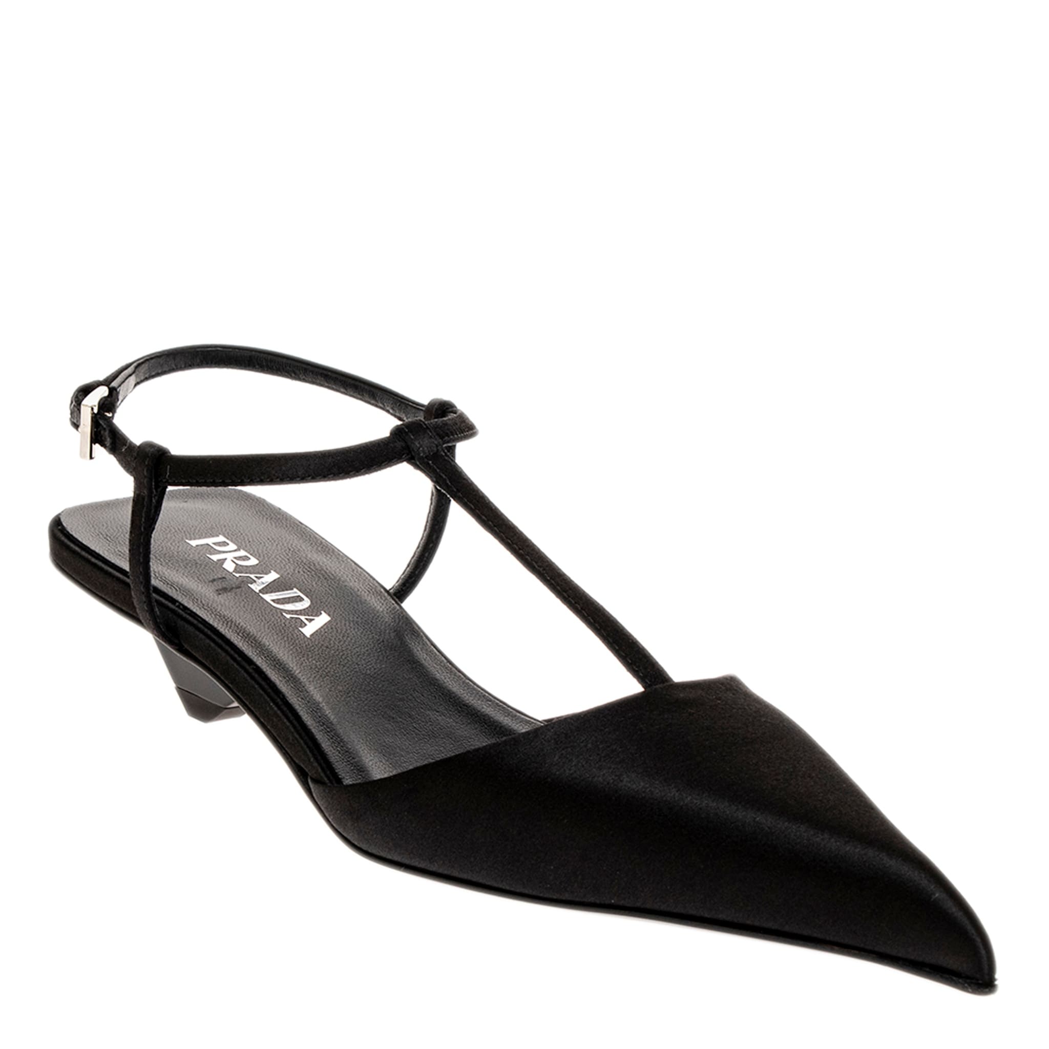 Prada Satin Slingback Pumps - Overstock - 43449756