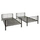 preview thumbnail 5 of 8, Walker Edison Abner Black Metal Twin over Twin Bunk Bed