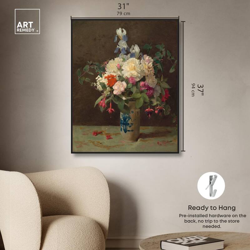 Lambdin Vase of Flowers Canvas by Art Remedy