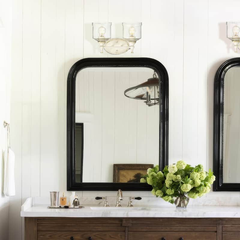 Golden Lighting Keating 2-light Vanity in Antique Ivory - White