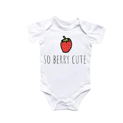 Strawberry Cute - Baby Boy Girl Clothes Infant Bodysuit Funny Cute Newborn