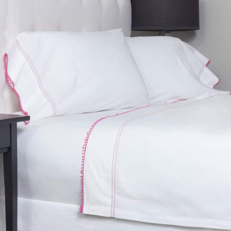 Lalinette Magenta Cotton Sheet Set