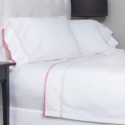 Lalinette Magenta Cotton Sheet Set