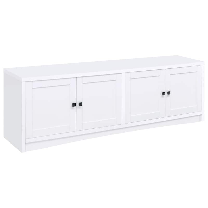 Laughlin 3-Piece Entertainment Center With Gunmetal - White