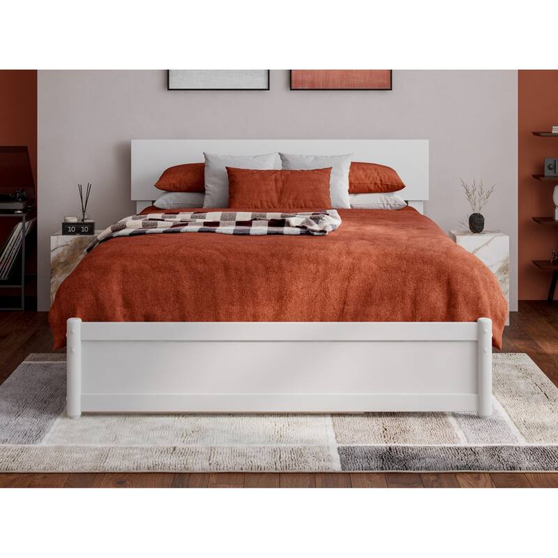 Wesley Platform Bed with Panel Footboard and Storage Drawers