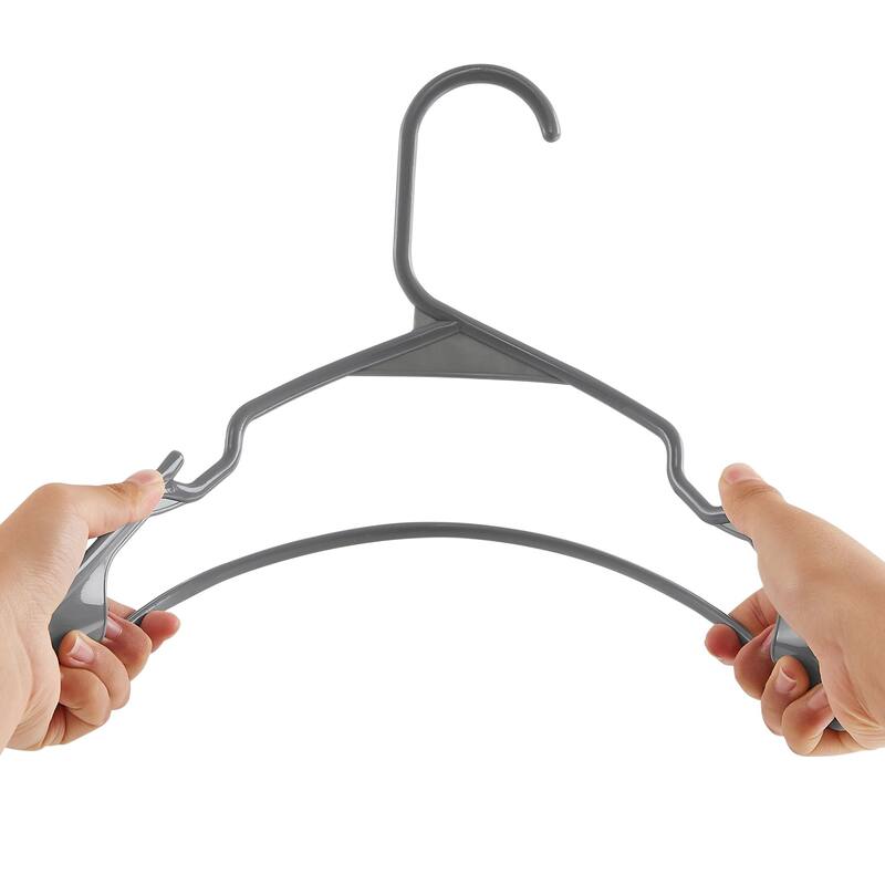 VECELO Plastic Adult Hangers Holds Up To 10 Lbs(25/50 Packs Option), Clothes Hangers
